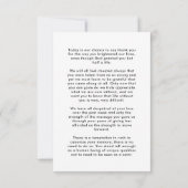 Hartelijk dank voor het sympathie van de speciale kaart (Achterkant)