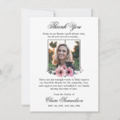 Hartelijk dank voor het sympathie voor de roze Flo Bedankkaart (Voorkant)