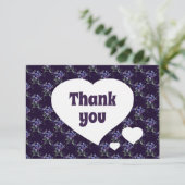 Hartelijk dank voor het tuinbloempatroon bedankkaart (Staand voorkant)