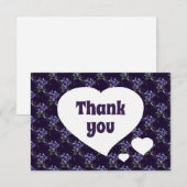 Hartelijk dank voor het tuinbloempatroon bedankkaart (Voorkant / Achterkant)