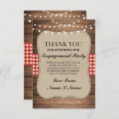 Hartelijk dank voor het Verloving van Rustige kaar Bedankkaart (Voorkant / Achterkant)