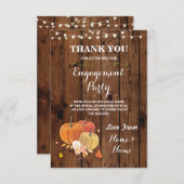 Hartelijk dank voor het Verloving Weddenschap Pump Bedankkaart (Voorkant / Achterkant)