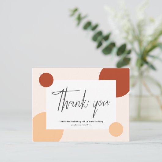 Hartelijk dank voor het vieren met ons... briefkaart (Staand voorkant)