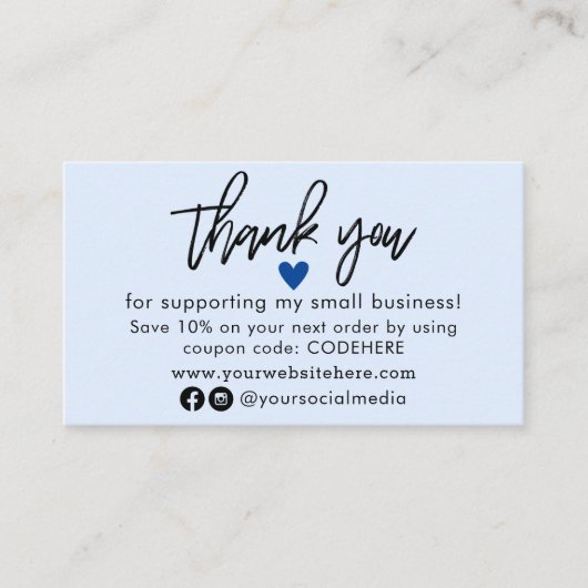 Hartelijk dank voor het Visitekaartje voor uw best (Voorkant)