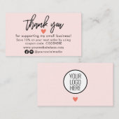 Hartelijk dank voor het Visitekaartje voor uw best (Voorkant / Achterkant)