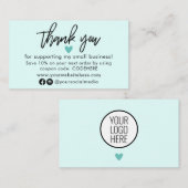 Hartelijk dank voor het Visitekaartje voor uw best (Voorkant / Achterkant)