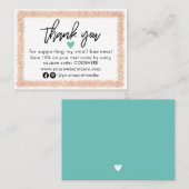 Hartelijk dank voor het Visitekaartje voor uw best (Voorkant / Achterkant)