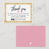 Hartelijk dank voor het Visitekaartje voor uw best (Voorkant / Achterkant)