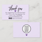 Hartelijk dank voor het Visitekaartje voor uw best (Voorkant / Achterkant)