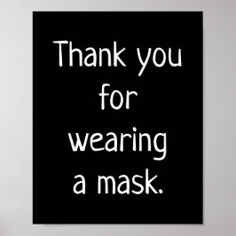 Hartelijk dank voor het voeren van een Poster Mask