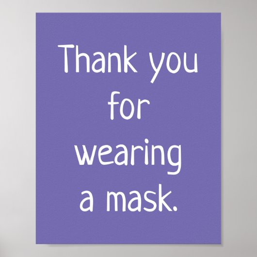 Hartelijk dank voor het voeren van een Poster Mask (Voorkant)