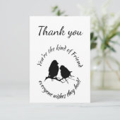 Hartelijk dank voor het vriendschapsvriendschap da bedankkaart (Staand voorkant)