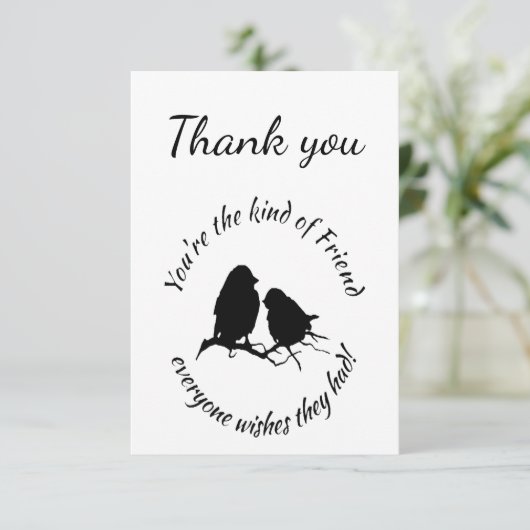 Hartelijk dank voor het vriendschapsvriendschap da bedankkaart (Staand voorkant)