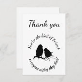 Hartelijk dank voor het vriendschapsvriendschap da bedankkaart (Voorkant / Achterkant)