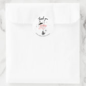 Hartelijk dank voor het Vrijgezellenfeest Classic  Ronde Sticker (Tas)