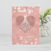 Hartelijk dank voor het Vrijgezellenfeest Heart We Bedankkaart (Staand voorkant)