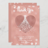 Hartelijk dank voor het Vrijgezellenfeest Heart We Bedankkaart (Voorkant / Achterkant)