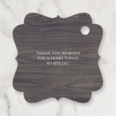 Hartelijk dank voor het Vrijgezellenfeest "Rustic  Bedankjes Labels (Achterkant)