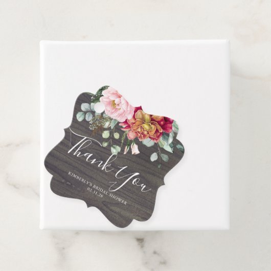 Hartelijk dank voor het Vrijgezellenfeest "Rustic  Bedankjes Labels (In situ)