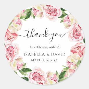 Hartelijk dank voor het Vrijgezellenfeest van Flor Ronde Sticker