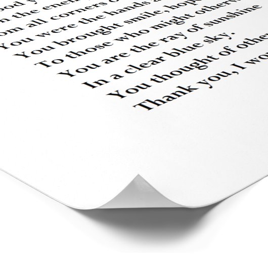 Hartelijk dank voor het vrijwilligerswerk poster (Hoek)