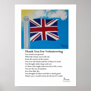 Hartelijk dank voor het vrijwilligerswerk poster