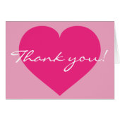 Hartelijk dank voor het warme roze hart (Voorkant Horizontaal)