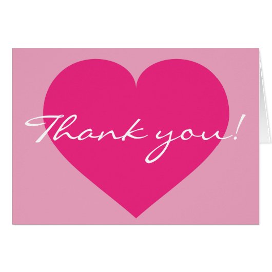 Hartelijk dank voor het warme roze hart (Voorkant Horizontaal)