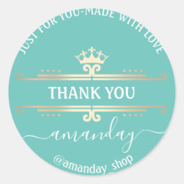 Hartelijk dank voor het Web Boutique Shop Royal Cr Ronde Sticker