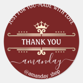 Hartelijk dank voor het Web Boutique Shop Royal Cr Ronde Sticker