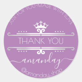 Hartelijk dank voor het Web Boutique Shop Royal Cr Ronde Sticker