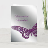 Hartelijk dank voor het Wenskaart Butterfly Paars  Bedankkaart (Achterkant)