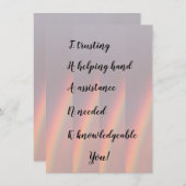 Hartelijk dank voor het Wenskaart met rism Flat (Voorkant / Achterkant)