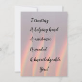 Hartelijk dank voor het Wenskaart met rism Flat (Voorkant)