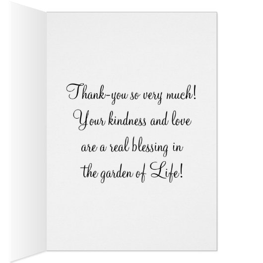 Hartelijk dank voor het Wenskaart van de bloem (Binnen (Rechts))