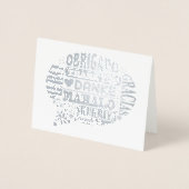 Hartelijk dank voor het Wenskaart van de Folie van Folie Kaarten (Voorkant)