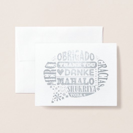 Hartelijk dank voor het Wenskaart van de Folie van Kaarten (Voorkant met envelop)