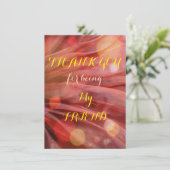 Hartelijk dank voor het Wenskaart van de Vriend Fl (Staand voorkant)