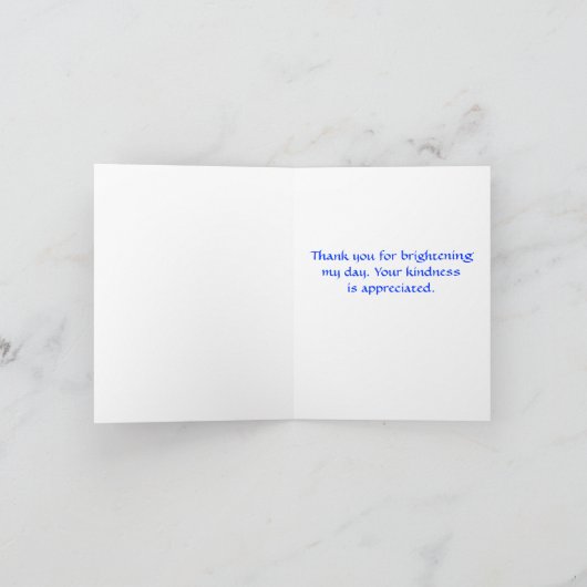 Hartelijk dank voor het Wenskaart voor randafhande Bedankkaart (Binnen)