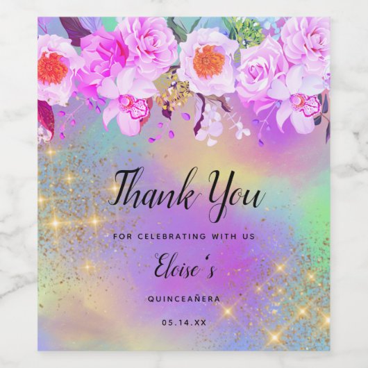 Hartelijk dank voor het Wijnlabel regenboogforel Wijn Etiket (Enkel label)