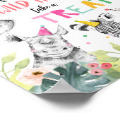 Hartelijk dank voor het Wilde Time Safari-teken vo Poster (Hoek)