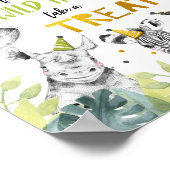 Hartelijk dank voor het Wilde Time Safari-teken vo Poster (Hoek)