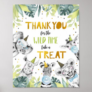 Hartelijk dank voor het Wilde Time Safari-teken vo Poster