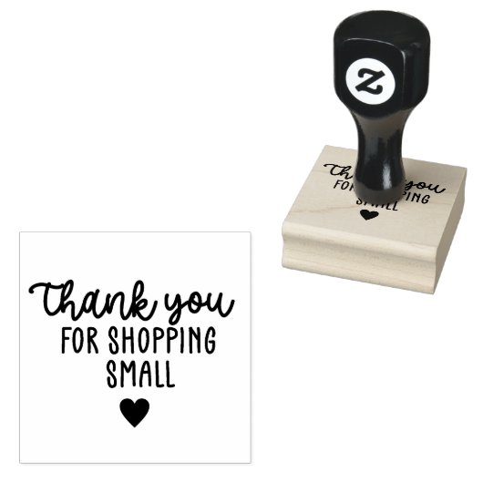Hartelijk dank voor het winkelen Klein Rubberstempel (Gestempeld)