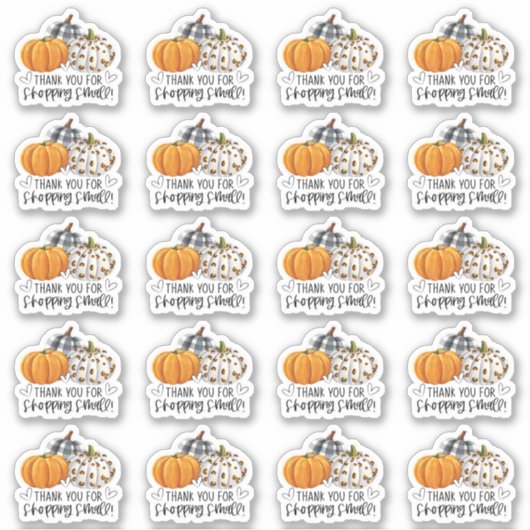 Hartelijk dank voor het winkelen op kleine Herfst  Sticker (Voorkant)