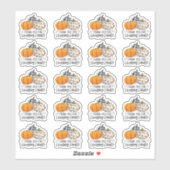 Hartelijk dank voor het winkelen op kleine Herfst  Sticker (Vel)