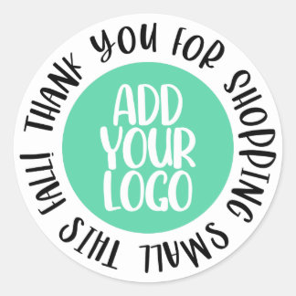 Hartelijk dank voor het winkelen op kleine schaal ronde sticker