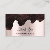 Hartelijk dank voor het winkelen van Rozen in choc Visitekaartje (Voorkant)