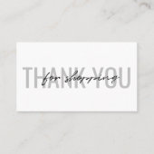 Hartelijk dank voor het winkelen Visitekaartje Mod (Voorkant)