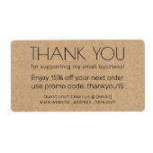 Hartelijk dank voor het zakelijke pakket met krach etiket (Voorkant)